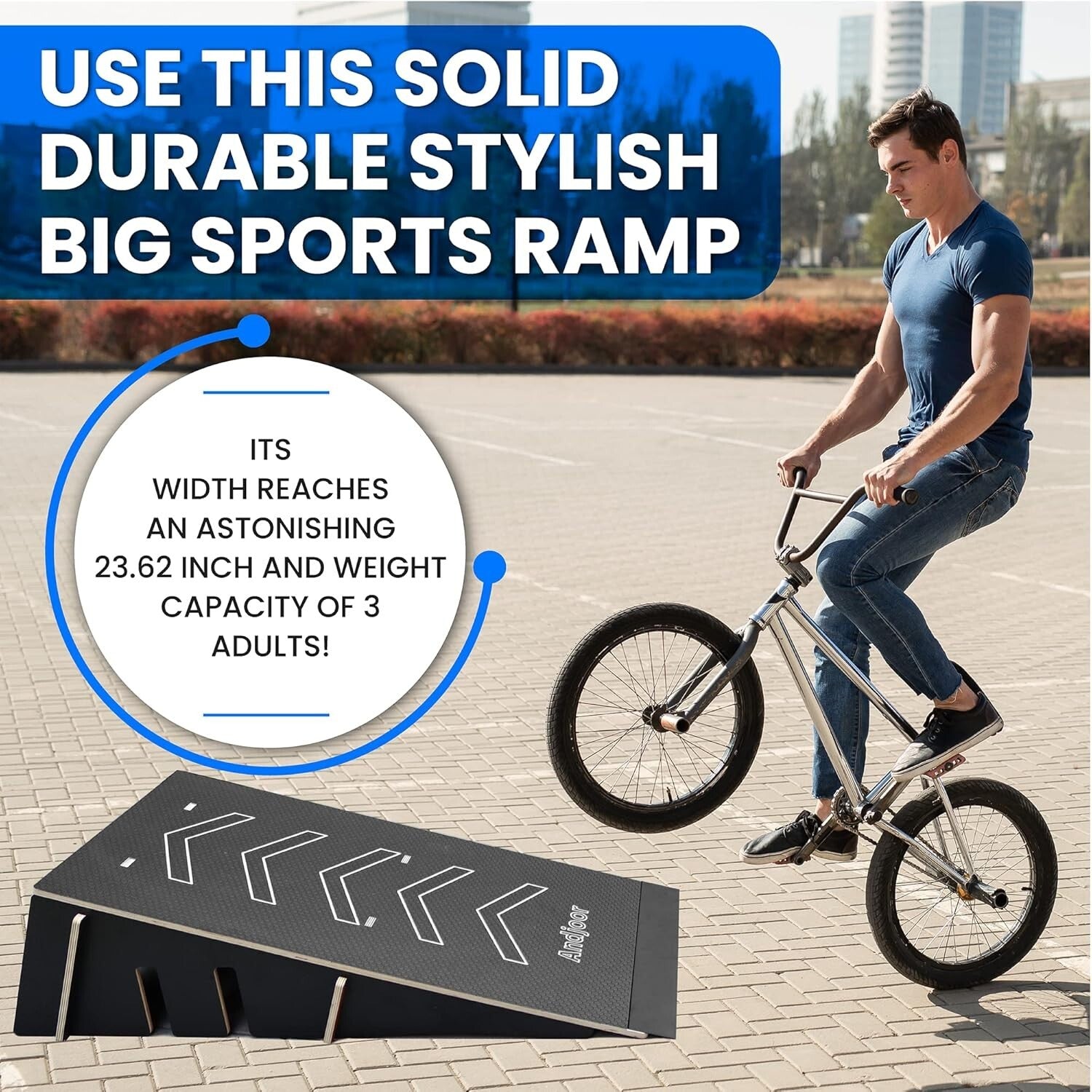 Sturdy Wood Skate Ramp - Multi-Use Design for Scooters, RC Cars, and More!