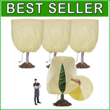 Load image into Gallery viewer, 120x100 Inch Reusable Frost Protection Cloth for Winter Plant Care - 4 Pack