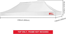 Load image into Gallery viewer, Lightweight Rectangular Canopy Cover 10x20ft - White Polyester Replacement