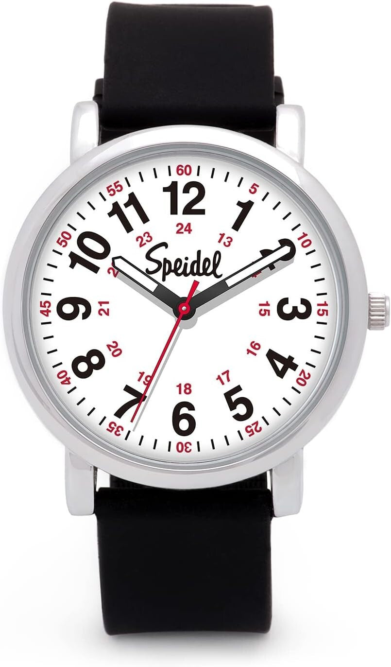 Scrub Watch for Medical Professionals - Easy Read Face, Military Time, Colors