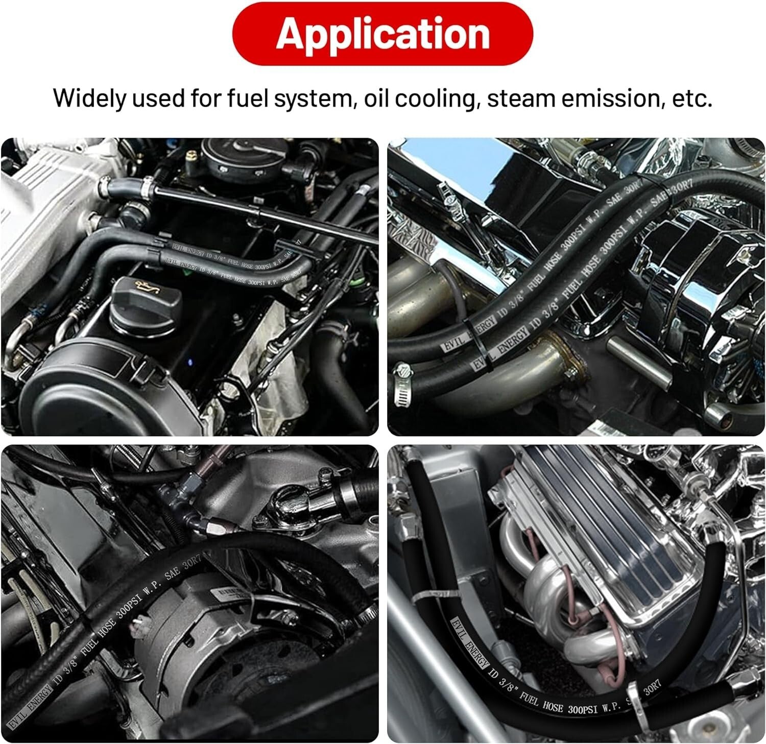 Premium 25FT NBR Fuel Hose - 150 PSI Push Lock for Diesel and Gas Applications