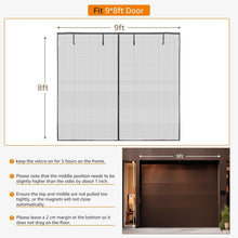 Load image into Gallery viewer, Retractable Magnetic Mesh Garage Door Screen 9x8 Ft - Hands-Free Ventilation