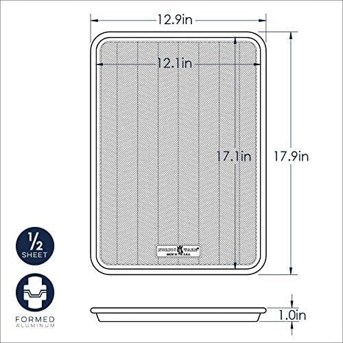 Durable Natural Aluminum Baking Pans - Half & Full Sheet for Expert Baking