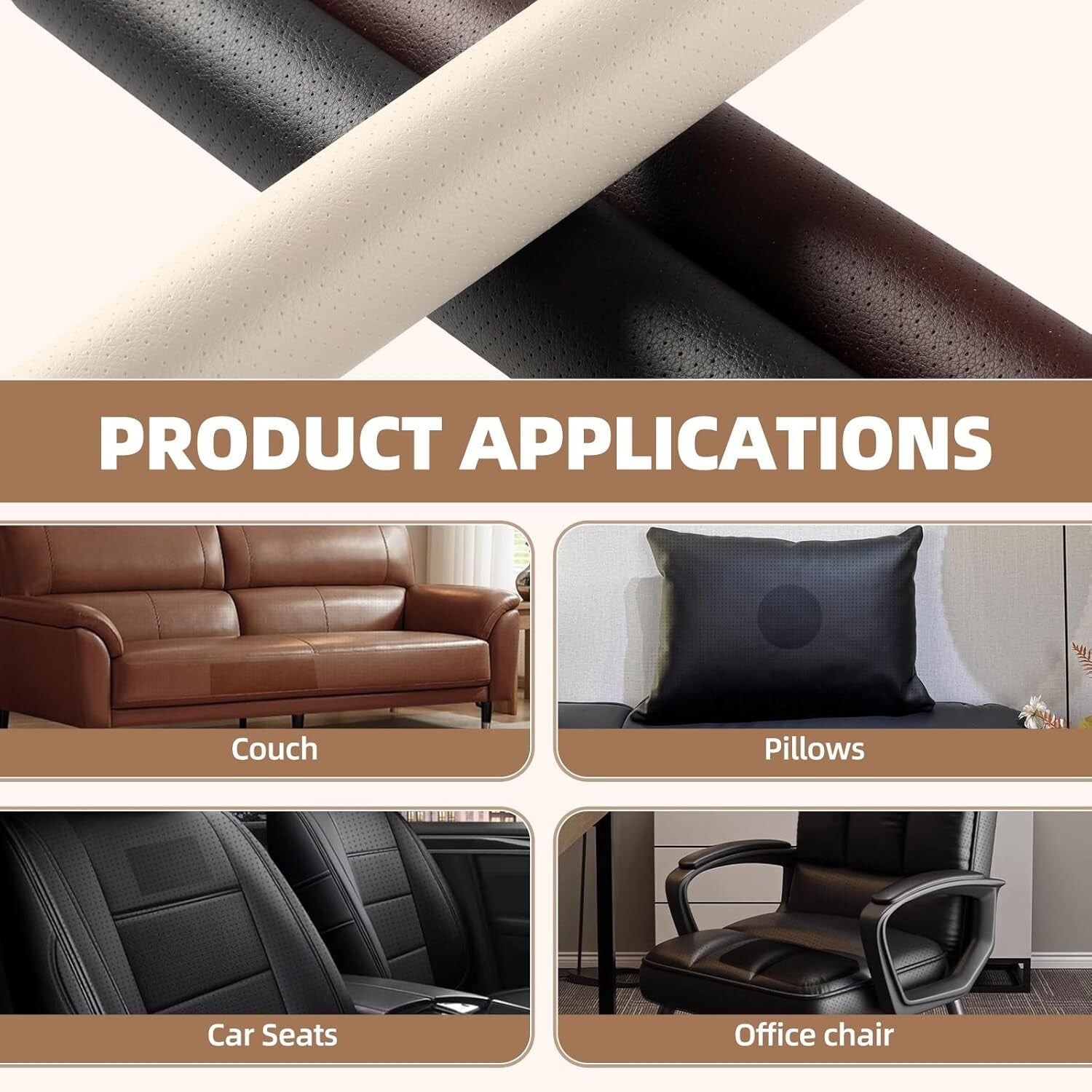 Versatile Black Leather Repair Patch, 35X79 Inch - No Residue & Strong Adhesion