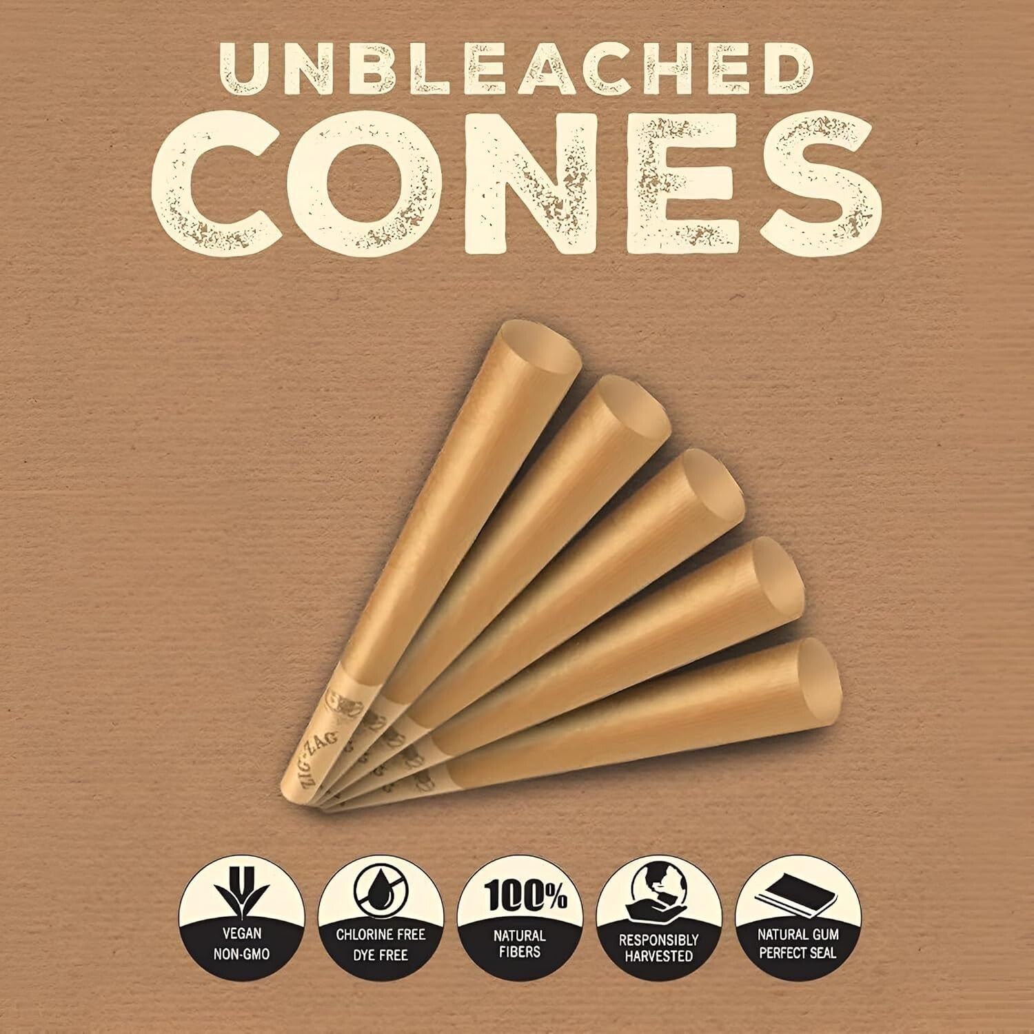 Authentic 900 Pack of Unbleached Pre-Rolled Cones with Packing Accessories