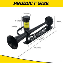 Load image into Gallery viewer, Universal 12V Super Loud 150DB Chrome Air Horn with Compressor - Easy Install