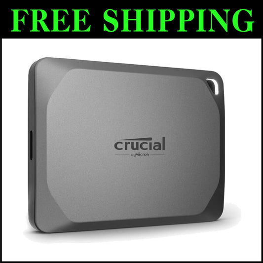 1TB Crucial X9 Pro SSD - USB-C, Compact Design for Photographers & Videographers