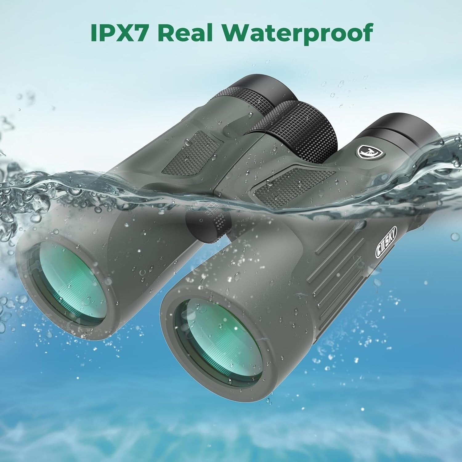10X42 High Power Waterproof Binoculars with Phone Adapter for Outdoor Adventures