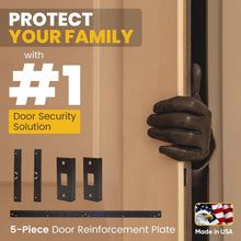 Load image into Gallery viewer, Ultimate Home Security: Door Armor MAX 5-Piece Reinforcement Kit in Aged Bronze