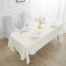 Load image into Gallery viewer, Elegant 60x120 Inch Washable Ivory Polyester Tablecloth - 12 Pack for Events