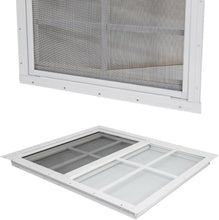 Load image into Gallery viewer, Weather-Resistant 2-Pack Small Aluminum Shed Windows with Adjustable Ventilation