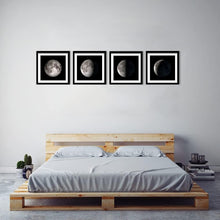 Load image into Gallery viewer, High-Definition Moon Phases Canvas Wall Art - 4 Elegant Panels for Any Space