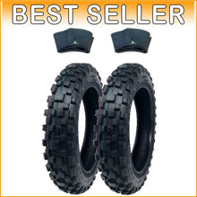 Load image into Gallery viewer, Set of 2 Knobby 2.50-10 Tires with Inner Tubes - Year-Round Off-Road Performance