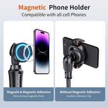 Load image into Gallery viewer, Portable Magnetic Selfie Tripod with Adjustable Height &amp; Remote for All Phones