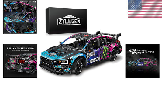 1:8 Scale Race Car Building Toy - Cyberpunk Model Kit for Motorsport Fans