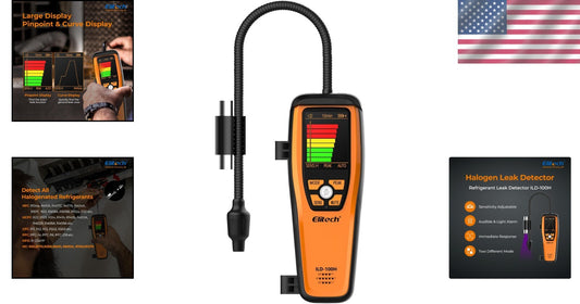Versatile Leak Detector for Halogen Refrigerants - R22, R410A, R134A Compatible
