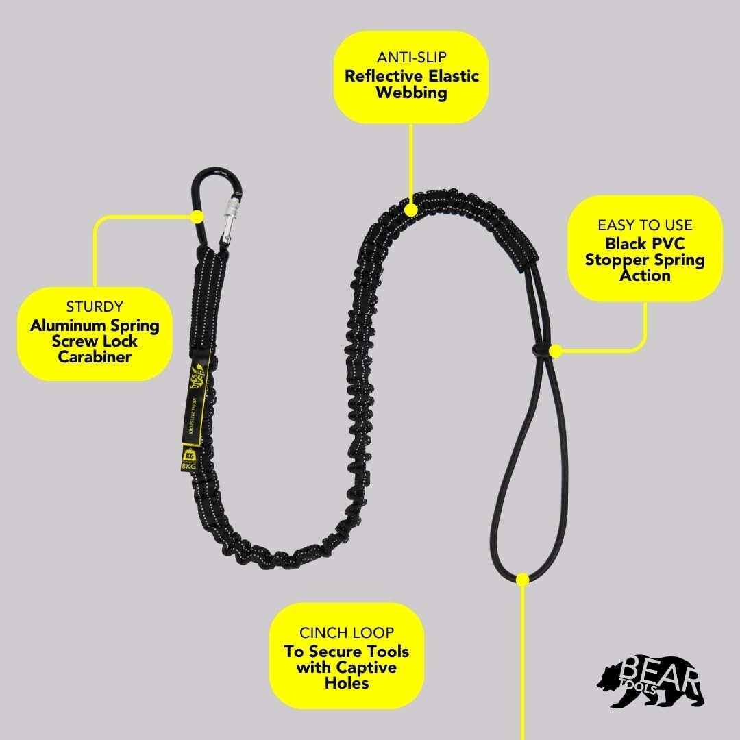 Durable Tool Safety Lanyard 50-Pack with Reflective Stitching & Carabiner