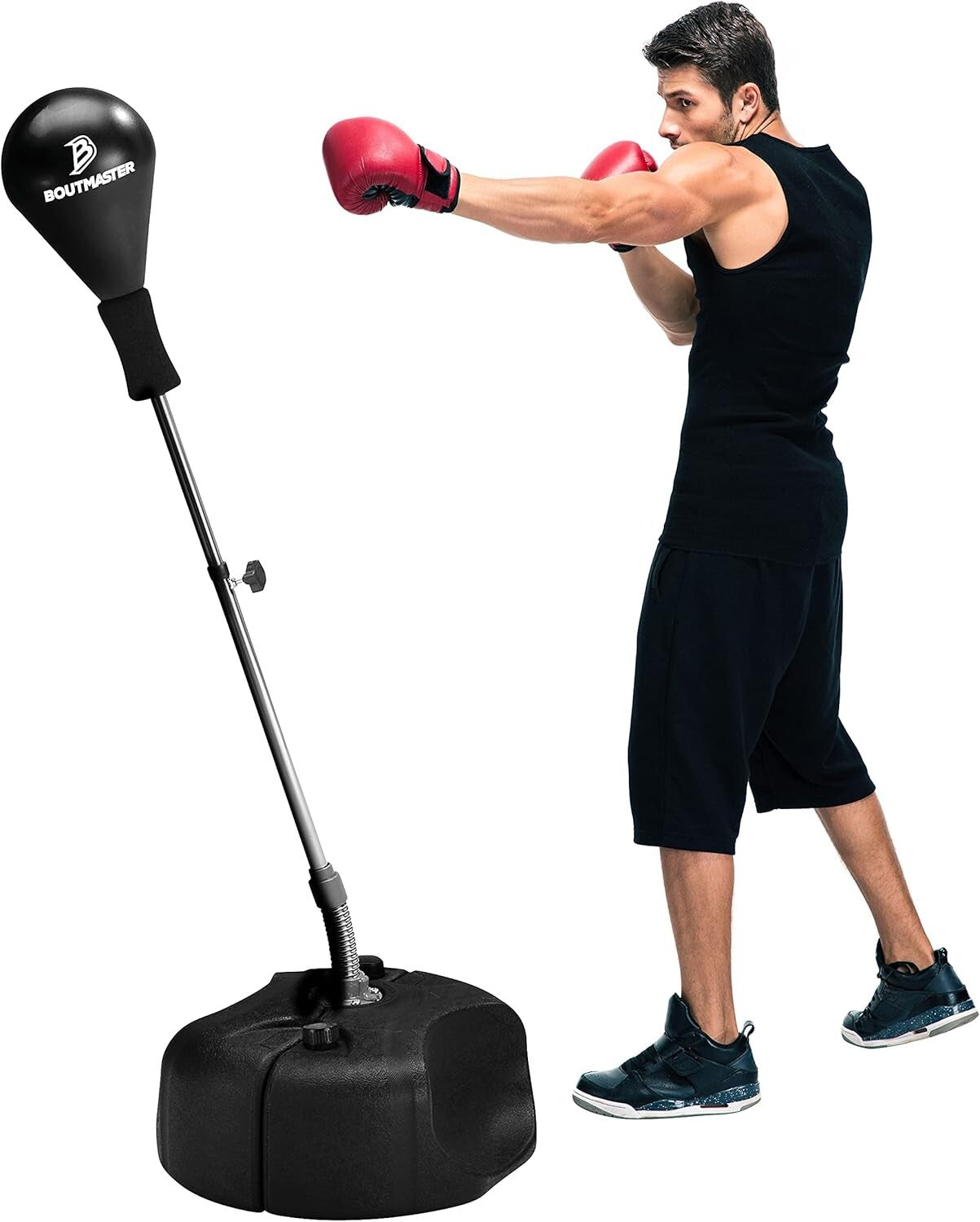 Adjustable Height Punching Bag with Stand for Teens & Adults - Stress Relief ...