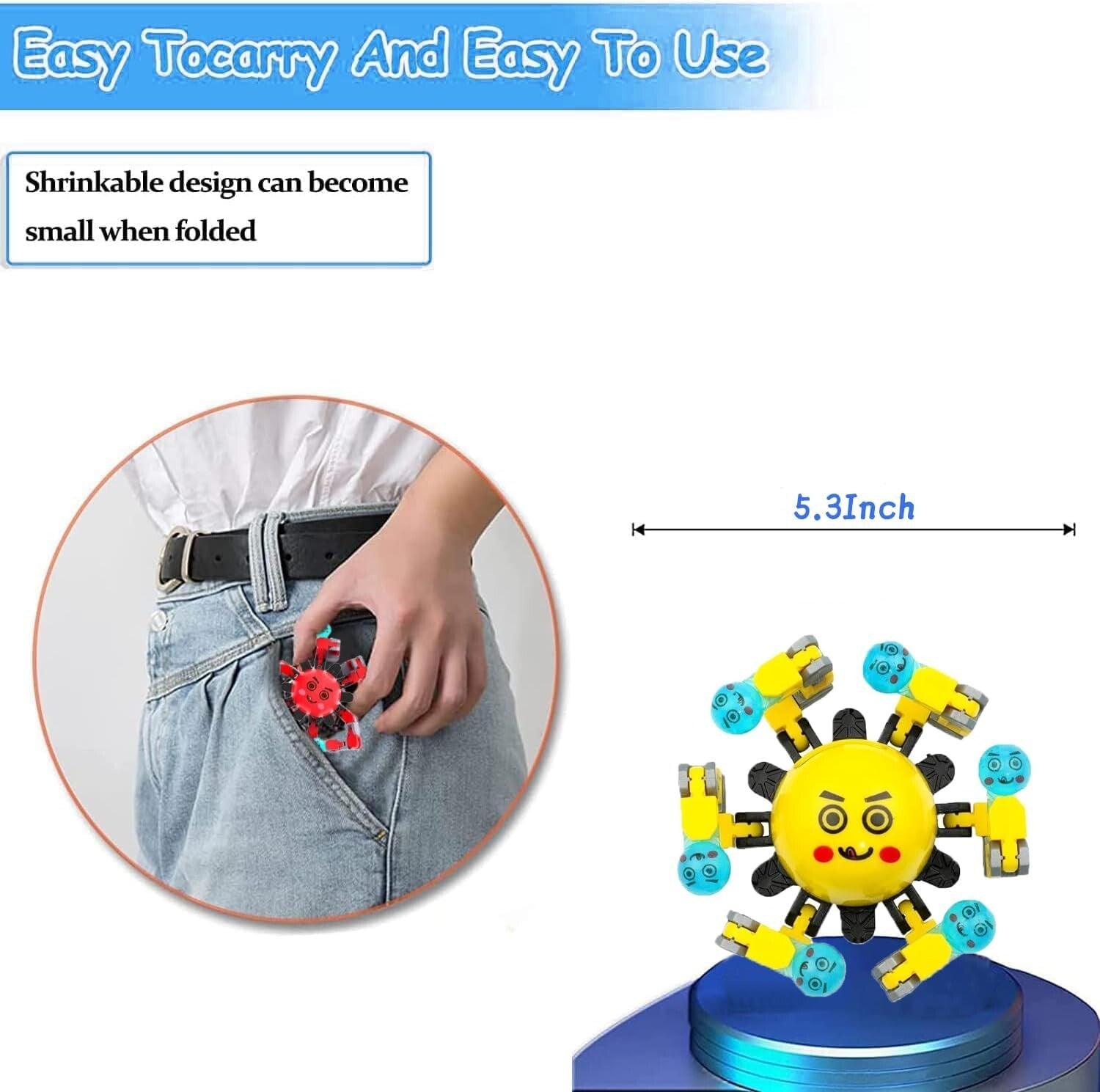 Creative Fidget Spinner Toys - 100 Transformable Stress Relief Gifts for Kids