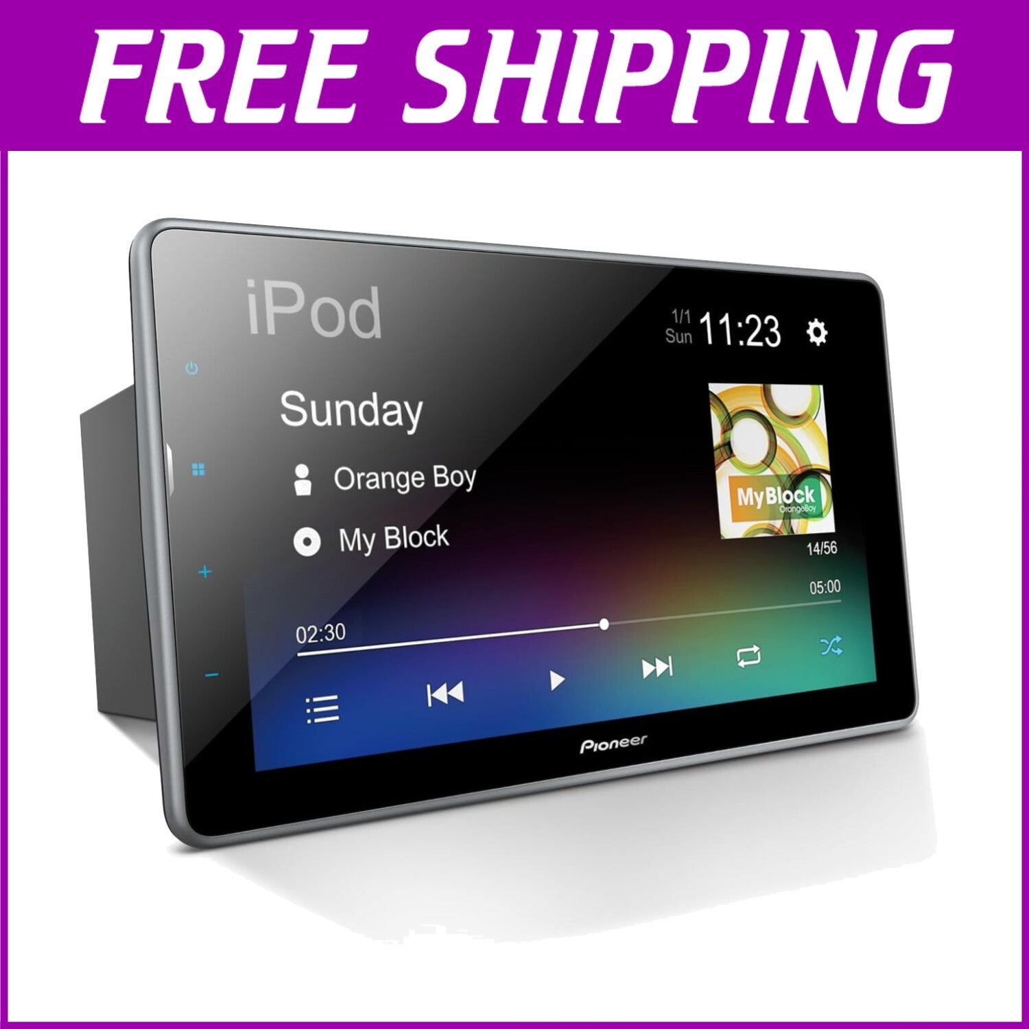 Sleek Multimedia Receiver with 9" Touchscreen, Bluetooth & Alexa Integration