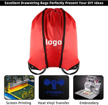Load image into Gallery viewer, Quality Red Drawstring Bags - 60-Pack Customizable Sackpacks for Team Activities
