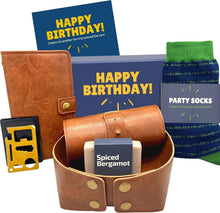 Load image into Gallery viewer, Thoughtful Birthday Gift Set for Men - Luxurious Leather and Practical Items