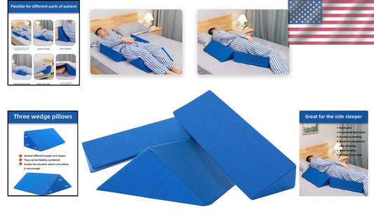 Adjustable Wedge Pillow Set: Perfect for Side Sleeping, Pregnancy, & Medical Use