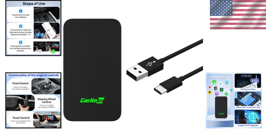 5.0 Wireless CarPlay/Android Auto Adapter - Convert Wired to Wireless, 2015-2025