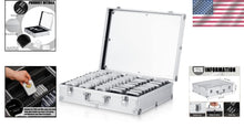 Load image into Gallery viewer, Lightweight Aluminum Coin Storage Box - Collectors' 100-Slab Holder in Silver