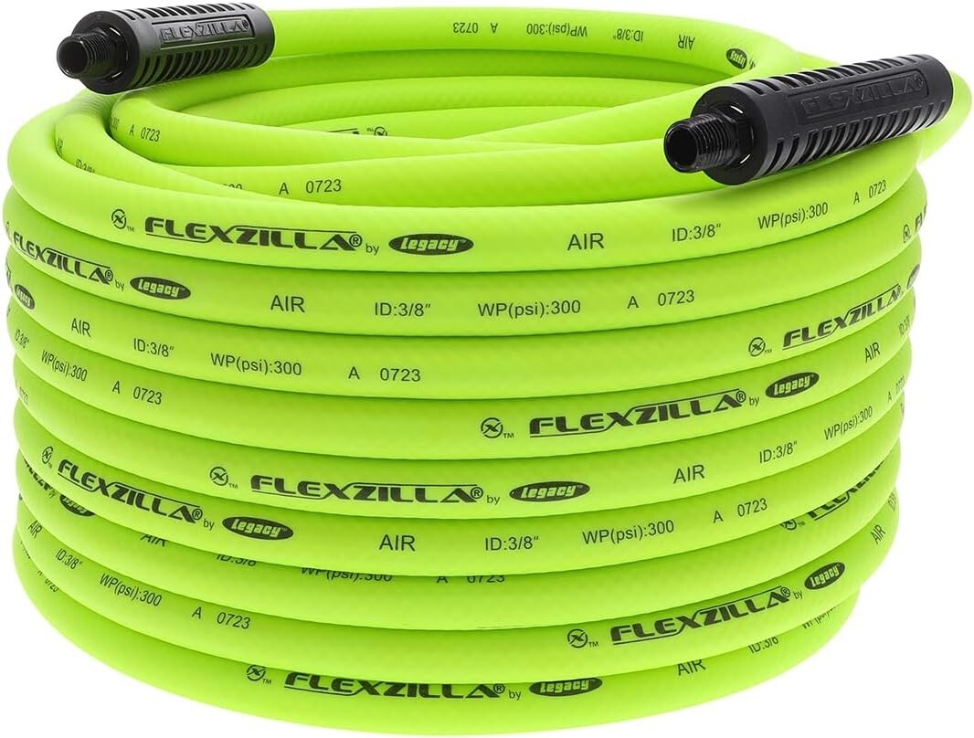 All-Weather 3/8" x 100 ft. Heavy Duty Air Hose with Zero Memory Flexibility