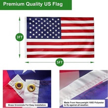 Load image into Gallery viewer, Versatile 25 FT Black Flag Pole with 3x5 Flag - Space-Saving and Elegant Design