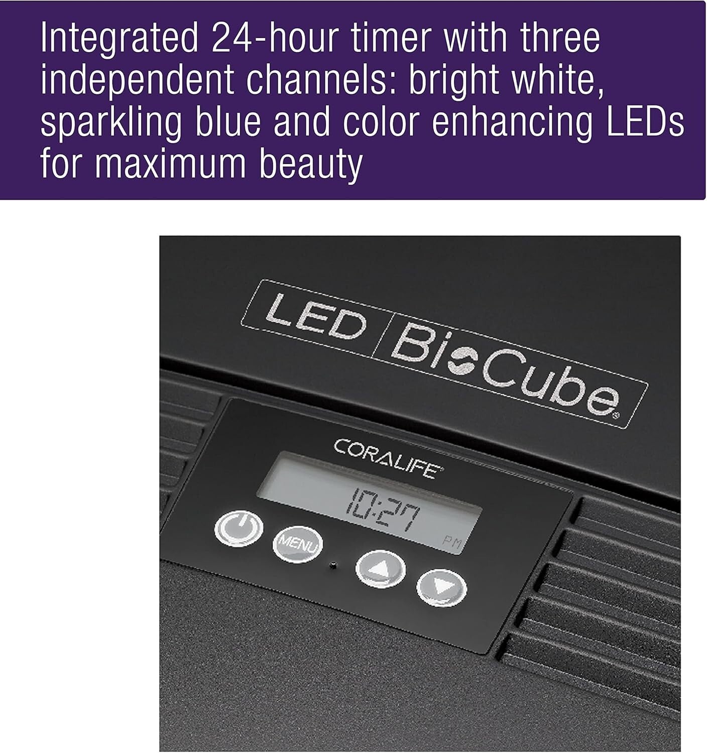 Sleek 16-Gallon BioCube Aquarium with Integrated LED Lighting Kit - All-in-One