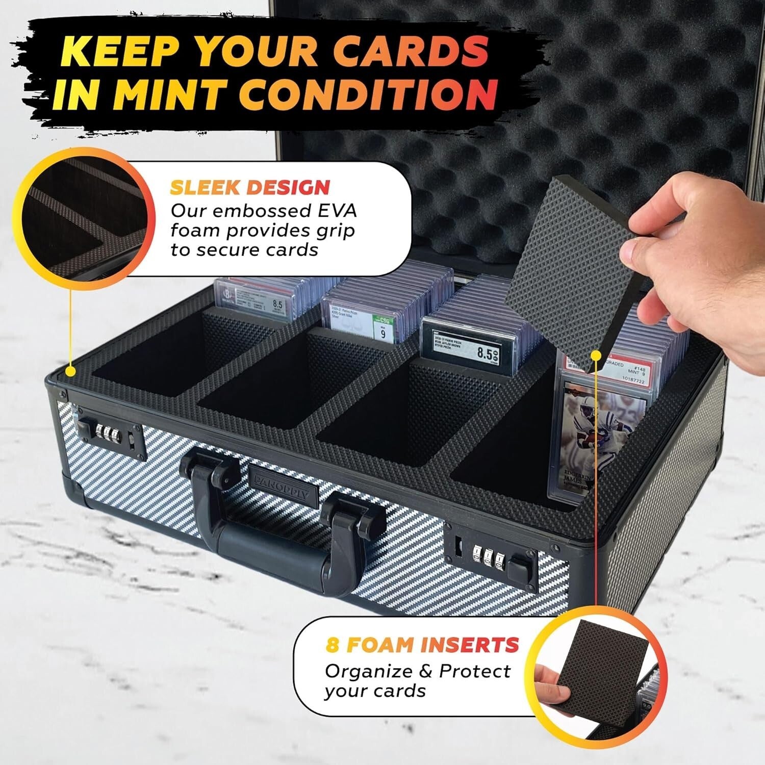 Enhance Your Collection with Our 4 Row Graded Card Case - Water-Resistant Design