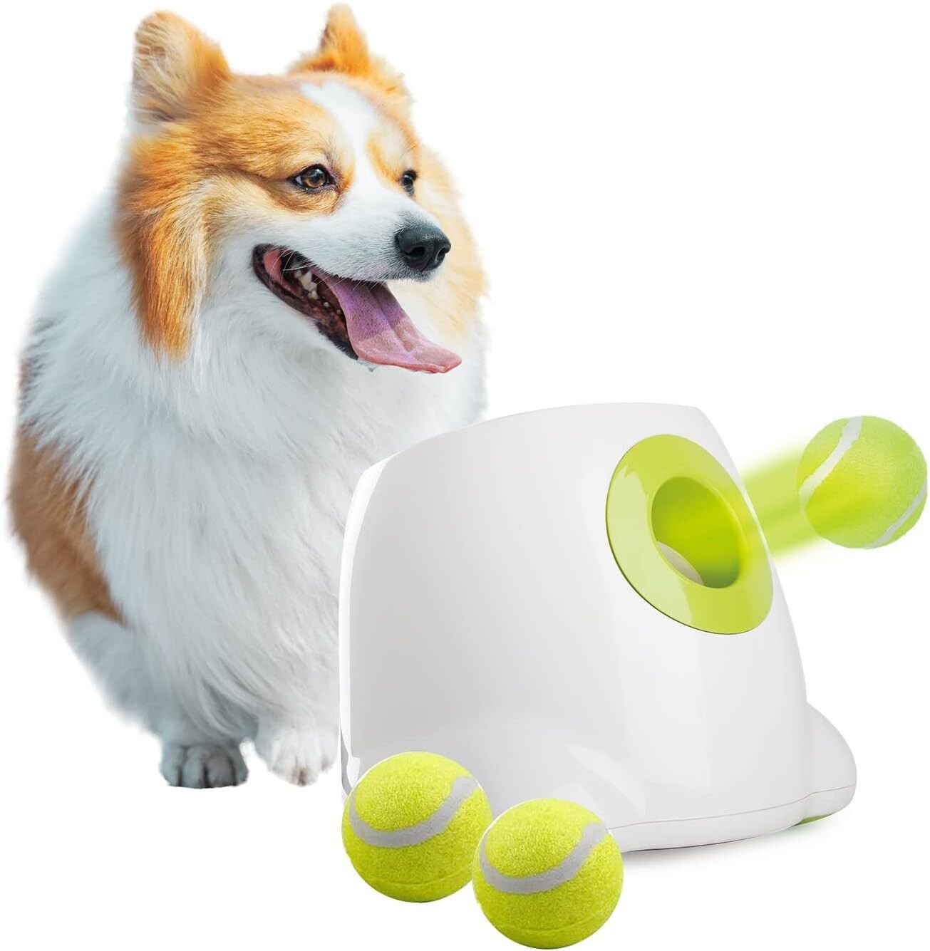 Automatic Dog Ball Launcher - Interactive Fetch Toy with Adjustable Distance
