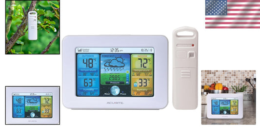 Stylish Weather Station with Humidity Level Indicator - Ideal for Home or Office