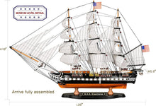 Load image into Gallery viewer, Elegant 26” USS Constitution Replica - Fully Assembled Nautical Tabletop Decor