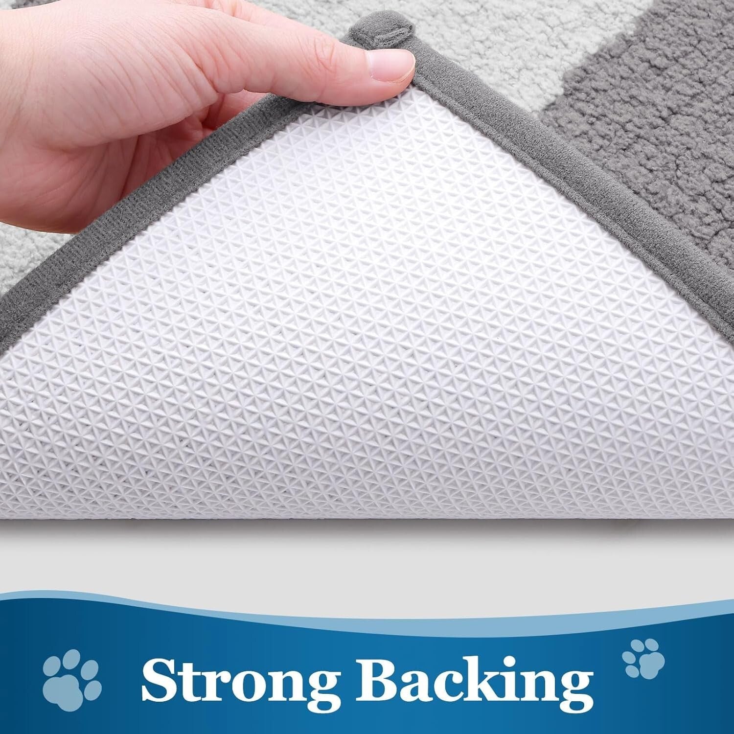 Absorbent Dog Door Mat for Muddy Paws - Non-Slip & Machine Washable 40x32