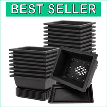 Load image into Gallery viewer, Lightweight 9-Inch Bonsai Pots with Tray - Perfect for Herbs &amp; Miniature Plants
