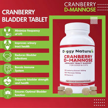 Load image into Gallery viewer, Veterinary Strength Cranberry D-Mannose – 50 Tablets for UTI Prevention in Pets
