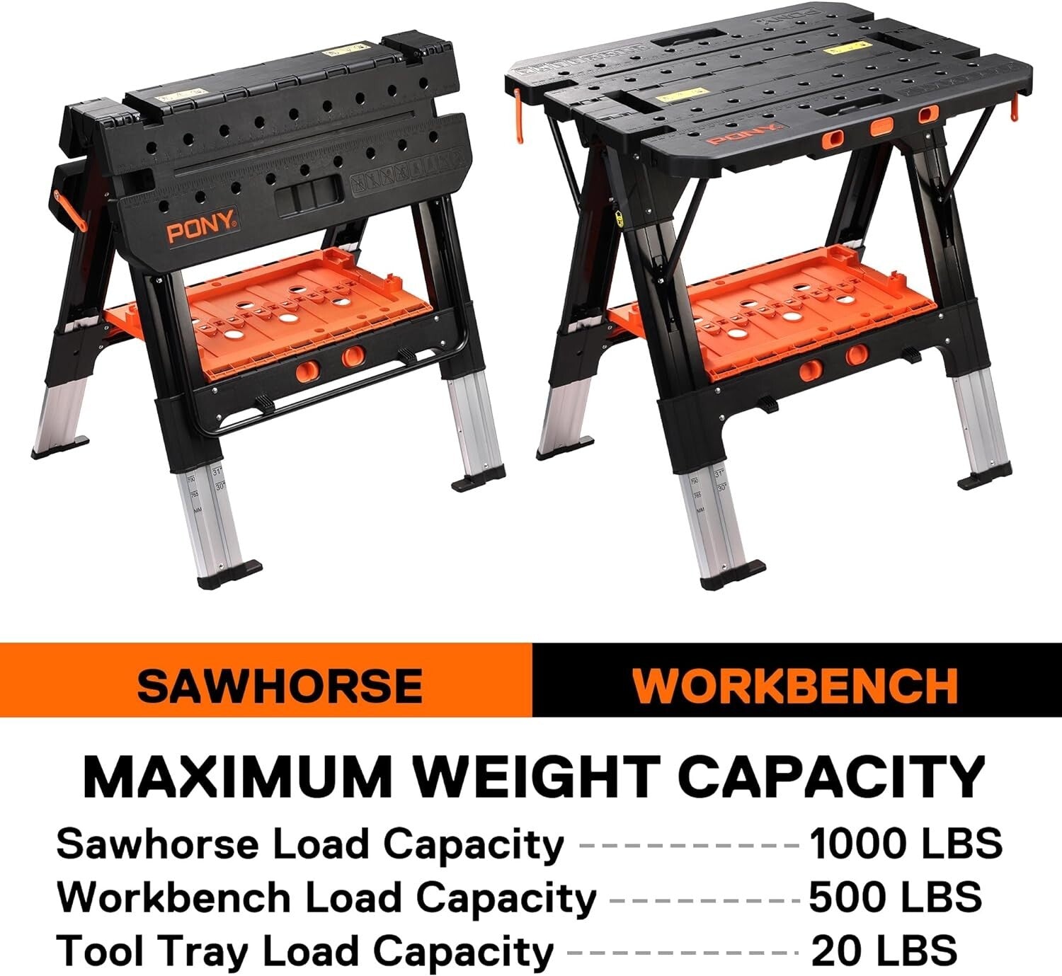 Versatile Portable Work Table - 2-in-1 Functionality & 500 lbs Clamping Strength