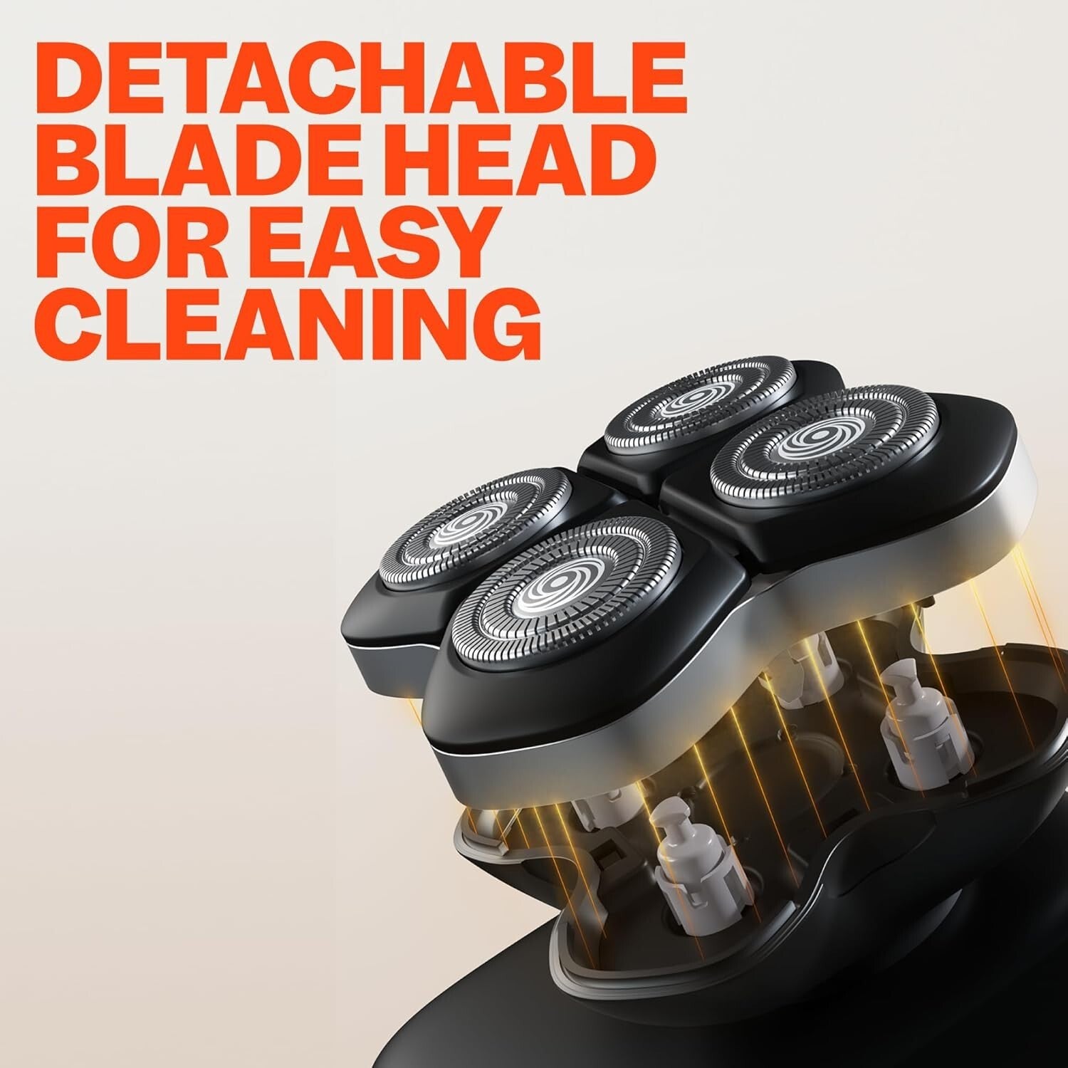 Rechargeable Waterproof Shaver with Rotary Blades - Precision Grooming Tool