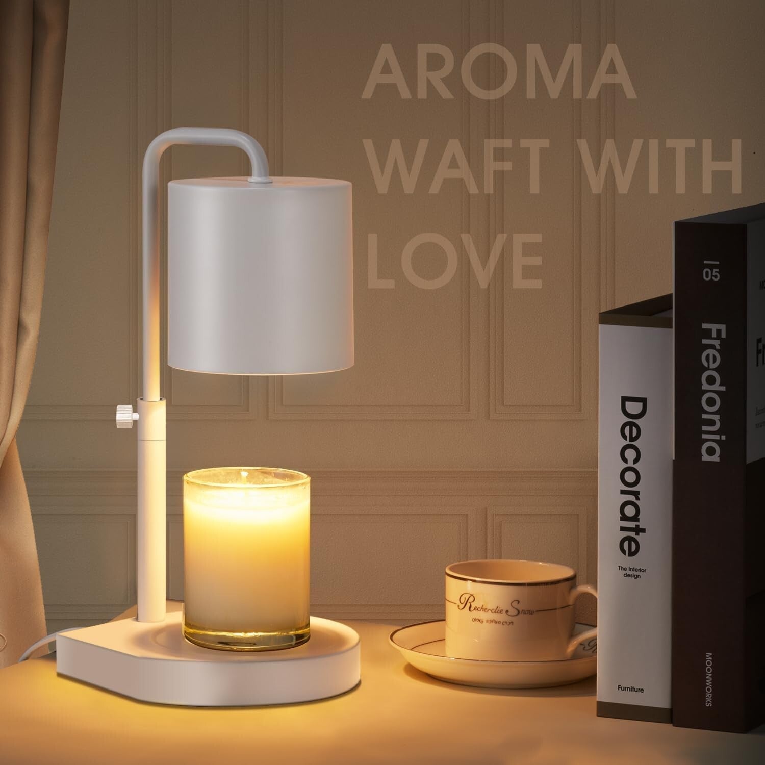 Dimmable Candle Warmer Lamp Set with Timer - Perfect Gift for Moms or Friends