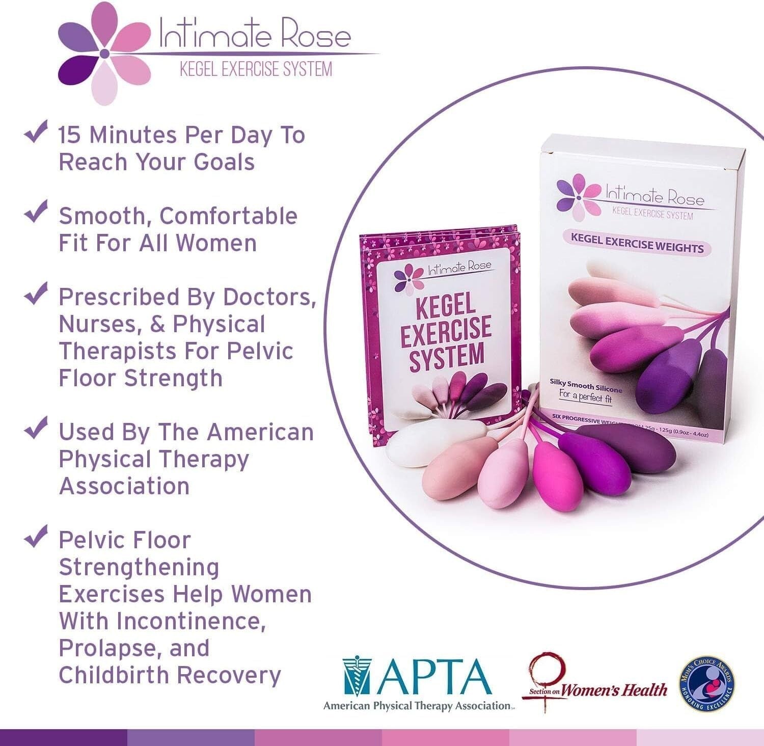 Doctor-Recommended Kegel Weights Training Kit - Pelvic Floor Solution for Women