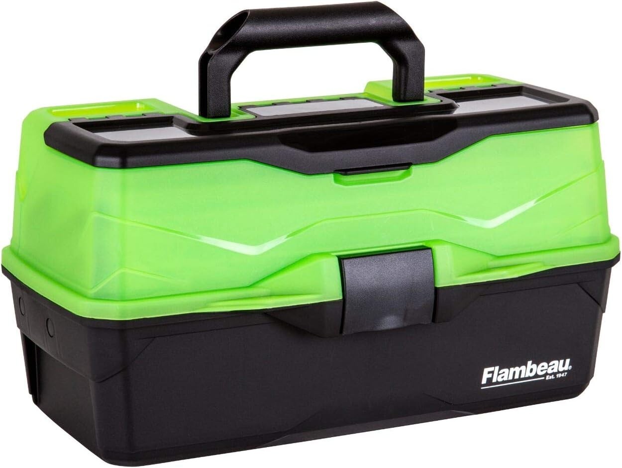 Durable 3-Tray Tackle Box with Secure Closure - Ideal for All Fishing Adventures