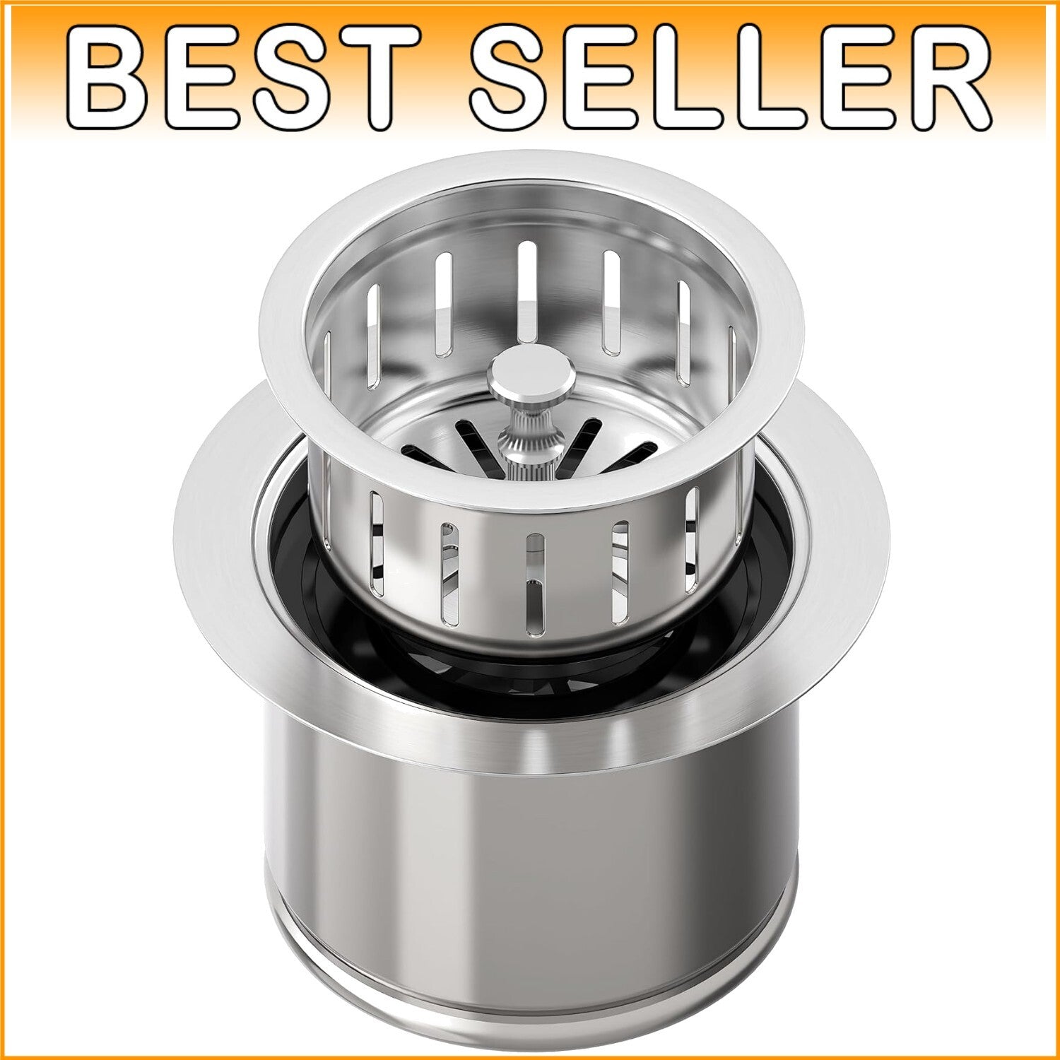 Durable 304 Stainless Steel Extended Flange and Strainer for Thick Kitchen Sinks