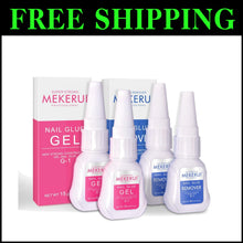 Load image into Gallery viewer, 2 Sets Strong Nail Adhesive and Rapid Remover for Professional Quality Nails
