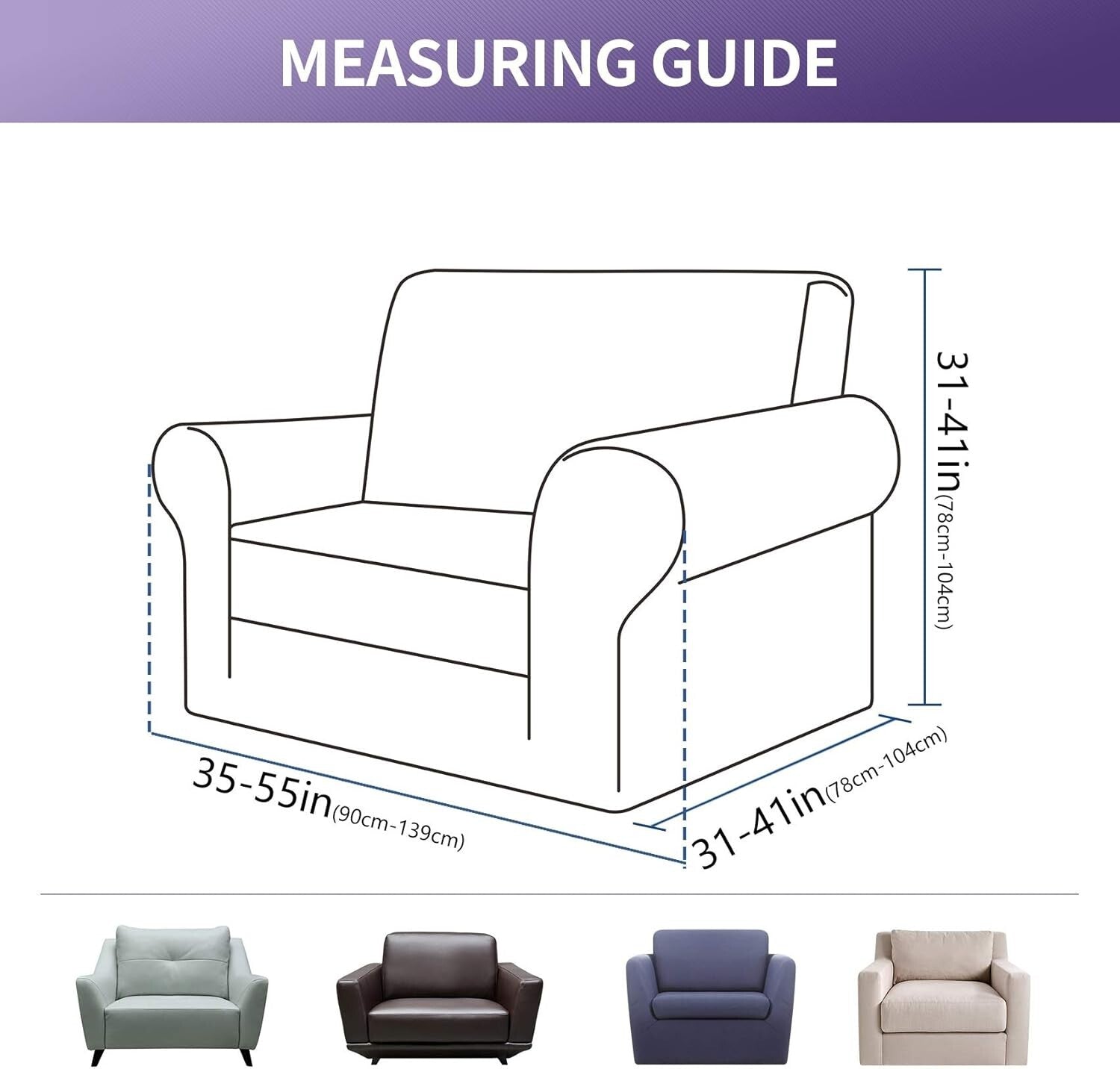 Water-Repellent Spandex Sofa Slipcover - Elastic Bottom for Secure Fit in Tan