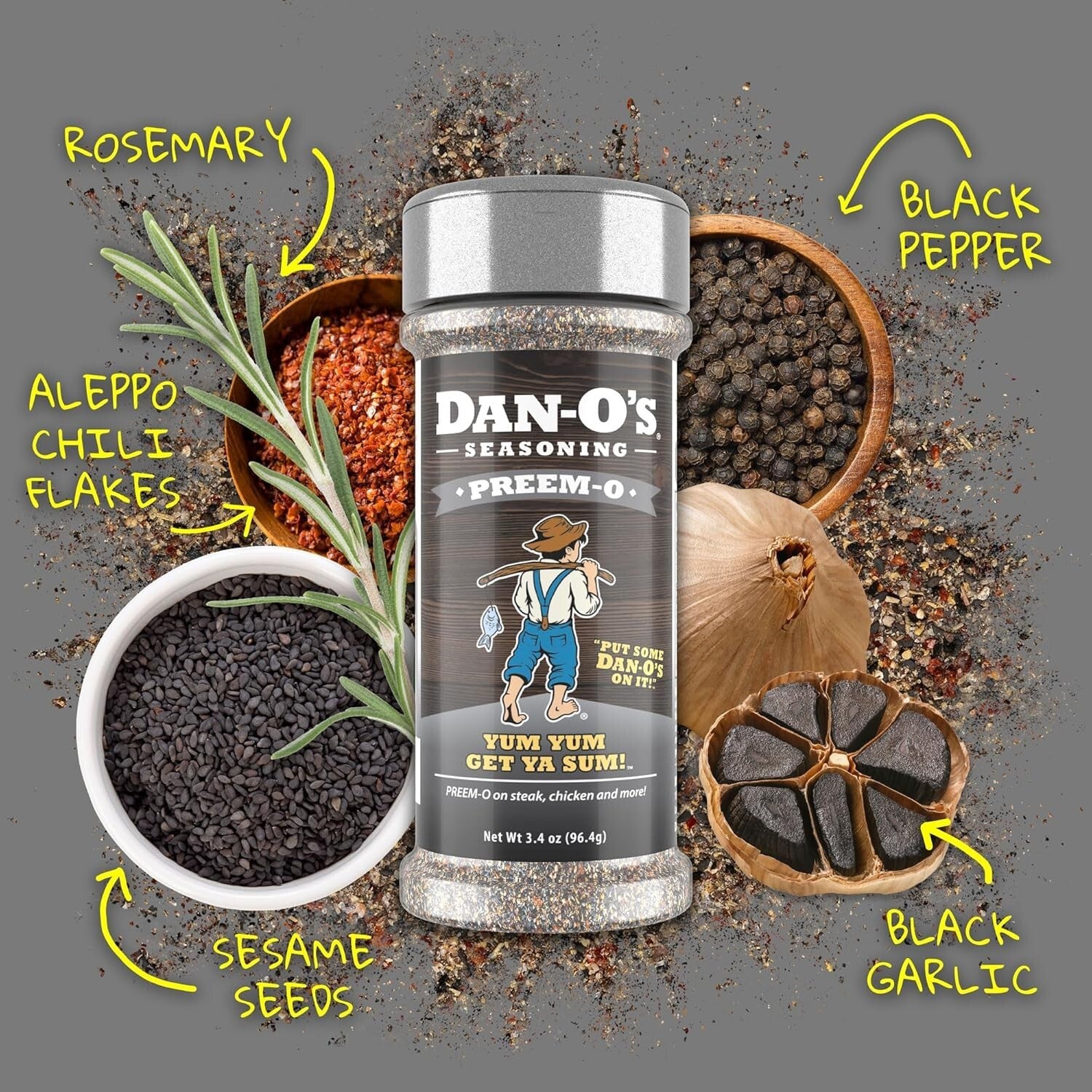 Dan-O's 6-Bottle Seasoning Pantry Pack - Bold All-Purpose Flavors for Every Dish
