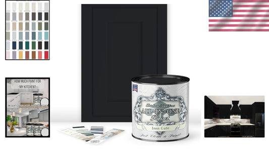 All-in-One Waterproof Paint - Matte Finish for Interior/Exterior Use, Iron Gate