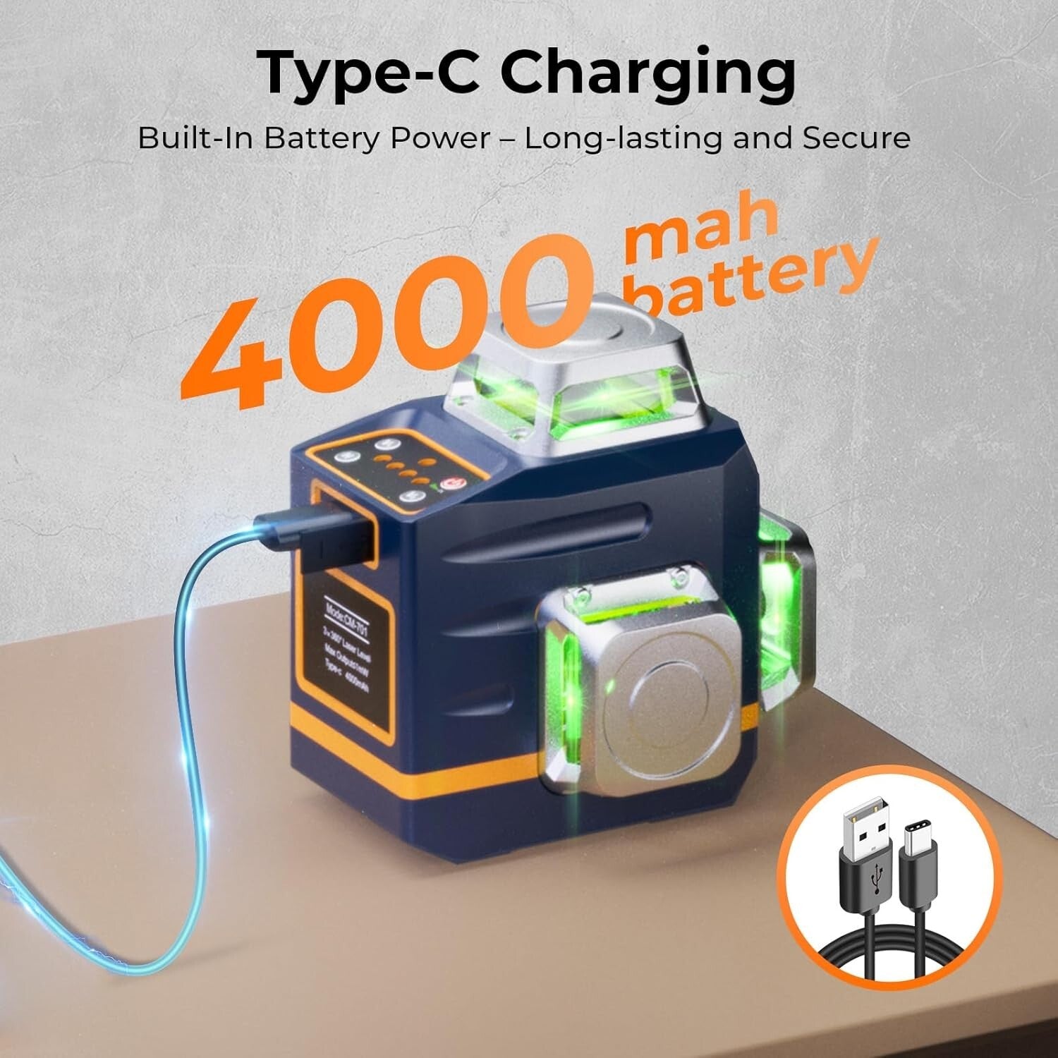 Precision 3D Green Laser Level with Tripod & Remote Control for DIY Projects